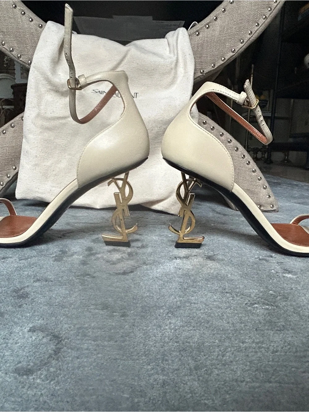 Saint Laurent YSL Opyum Logo Heels - Picture 9 of 12